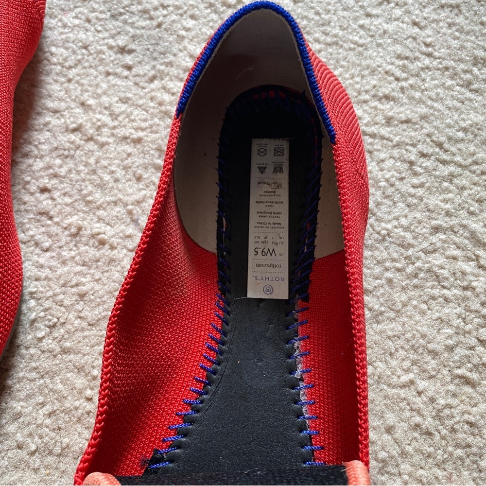 Rothy’s Red Pointed Flat - Picture 3 of 4